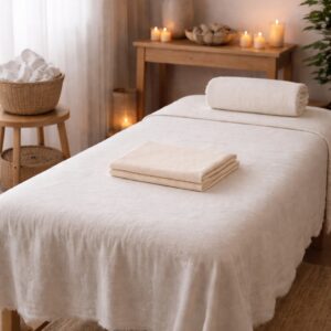 Plaid fin Eté massages Écru_pro
